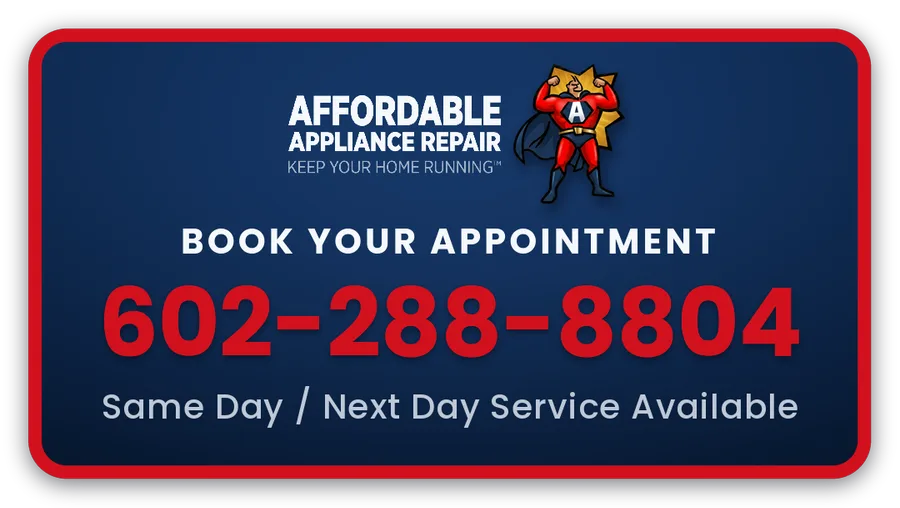 Book-your-appointment call-to-action card with the company phone number